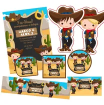 Comprar 2x1 Kit Imprimible Niño Vaquero, Fiesta Infantil Cumpleaños