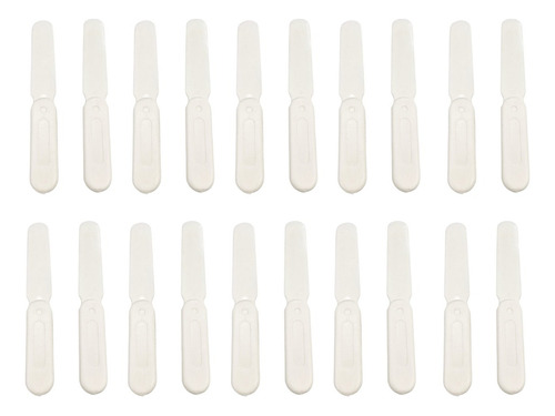 Set X 20 Cuchillos Plasticos Para Untar Loekemeyer Color Blanco