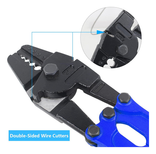 Tougher 24 Inch Hand Crimping Cutting Tool, Wire Rope Cri...
