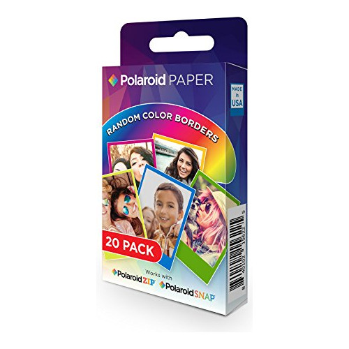 Polaroid 2x3 Inch Rainbow Border Premium  Photo Paper T...