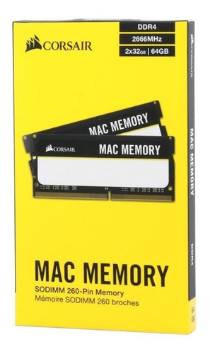 Imagem 2 de 2 de Kit Memória 64gb 2666mhz Para Note Corsair Mac Memory iMac