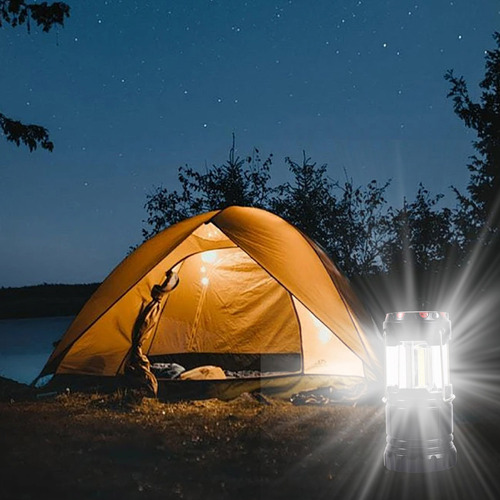 Luz Led Roja Cob+ 2 En 1 Para Tienda De Campaña, Luz Portáti