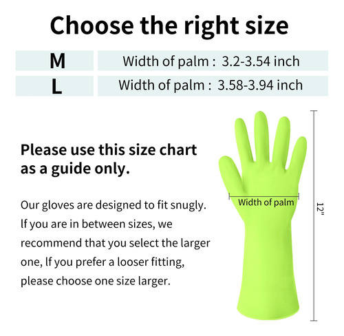 Guantes De Limpieza 4 Pares Y 2 Esponjas Para El Hogar