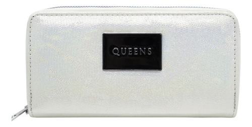 Queens Billetera Mujer Cuero Sintético Cierre Urbana Qw11-2z Color Beige
