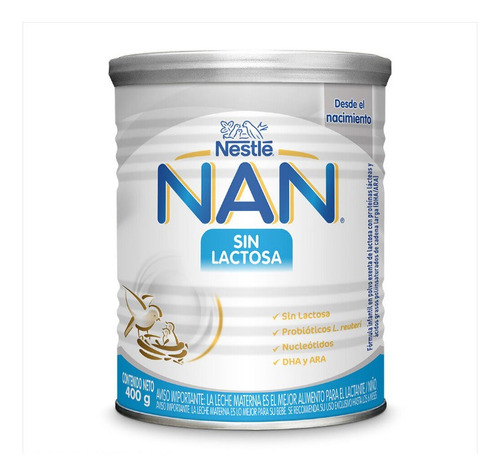 Nan Sin Lactosa Lata X 400 Gr