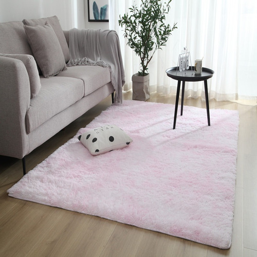 2x1,4 Mts Alfombras Nórdicas Pelo Largo Colores Ancho 1.4 M Color Rosa Diseño De La Tela Matizado Largo 2 M