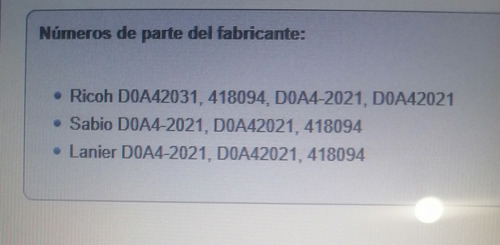 Imagen 4 de 4 de Unidad De Imagen, Ricoh, Im430, Drum Cilindro
