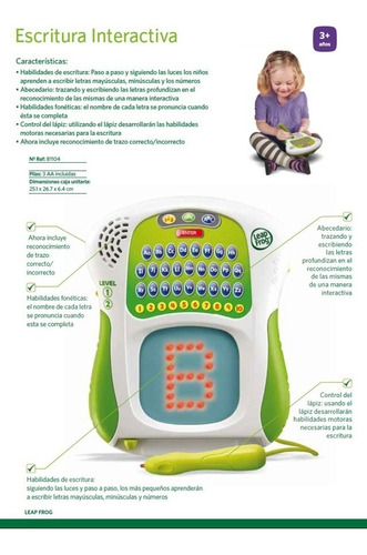 Imagen 2 de 5 de Escritura Interactiva Leapfrog Desarrolla Escritura Fonética