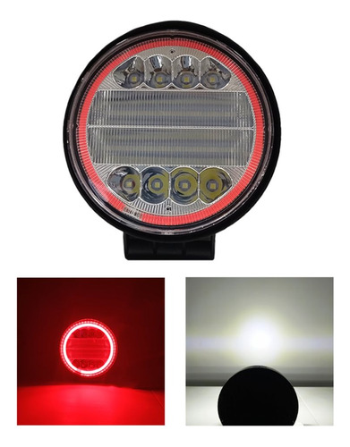 Faro Led Pesado Redondo 42 Led 126w Auto Bus Camión