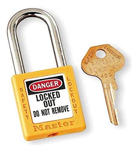 Master Lock 410ylw Candado De Seguridad Con Grillete De 1.5