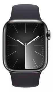 Apple Watch Series 9 GPS + Celular • Caja de acero inoxidable color grafito de 41 mm • Correa deportiva color medianoche - S/M - Distribuidor autorizado