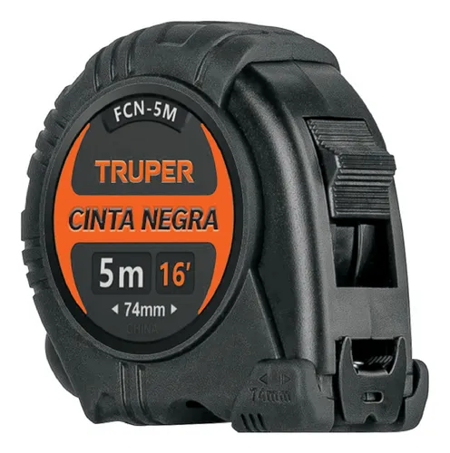 comprar Flexómetro Cinta Negra, 5 M, Cinta 19 Mm, Truper 102598