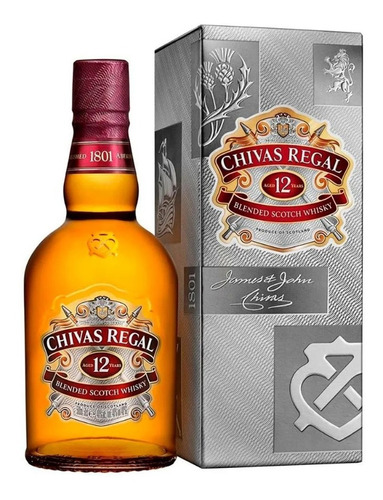 Whisky Chivas Regal 12 Años Escocia Botella 500 Ml