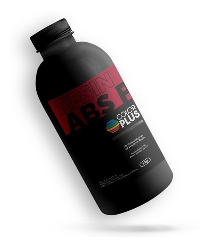 Resina Uv Para Impresora 3d Color Plus 1 Lt Abs Gris