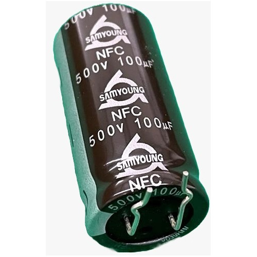 5x Capacitor Eletrolítico 100uf/500v 105º 20x40mm Samyoung