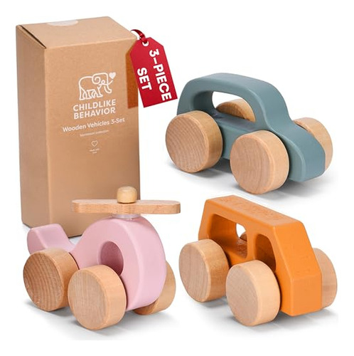 Coche De Madera Para Niños Pequeños Vehículo De Empuje De Ma