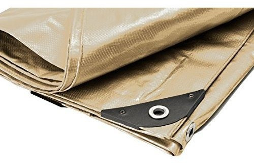 08 Apos;x 16 Apos; Heavy Duty Premium Tan Poly Tarp 7 15