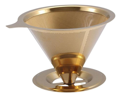 Filtro De Malha De Café Sem Papel Coador De Café Dourado