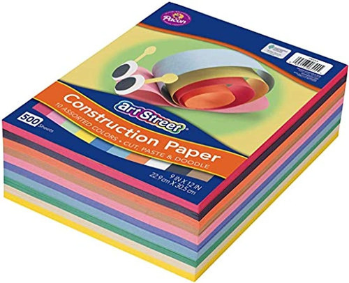 Papel Ligero Para Construcción, 10 Colores Surtidos