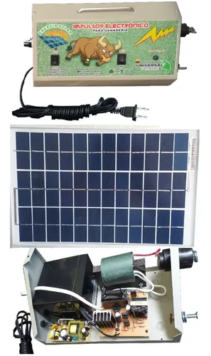 Kit Cerca Eléctrica Solar 50km Sistema Dual.  Todo En Uno 