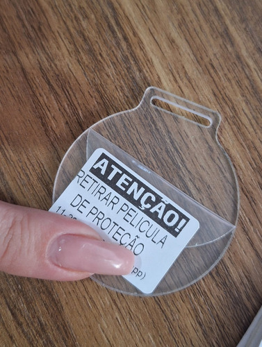 Kit 50 Medalhas Acrílico Cristal Redonda Lisa 5cm 2mm