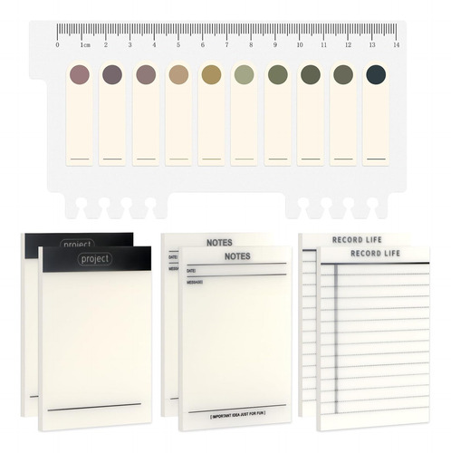 300 Blocs De Notas Adhesivas Transparentes, 200 Pestañas Adh