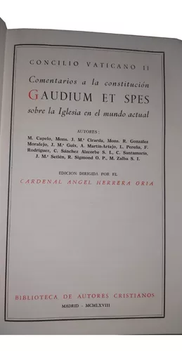 Comentarios a la Constitución Gaudium et spes. Sobre la Iglesia en el mundo  actual