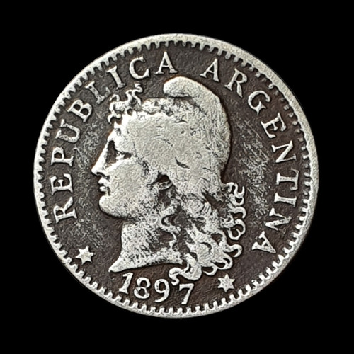 Ch C / Argentina 5 Centavos 1897 Km#34 - Cj#131.1