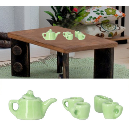 Juego De Té De Miniaturas For Casa De Muñecas, Taza De Cerá
