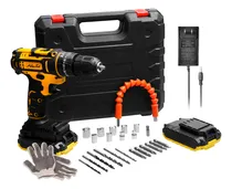 Comprar Taladros Electricos Destornilladores Inalambricos 2 Baterias De 21v 24 Piezas Incluye Valija Guantes Newtek Percutores