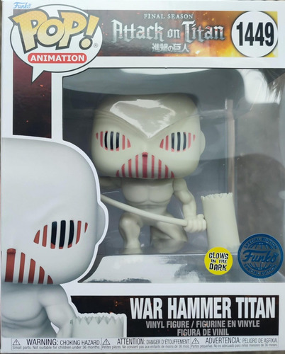 Pop! Anime Attack On Titan #1449: War Hammer Titan Glow Se