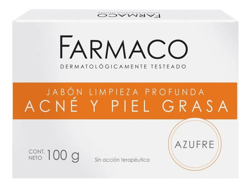 Jabon Farmaco Limpieza Profunda Azufre 100 G X 15 Unidades