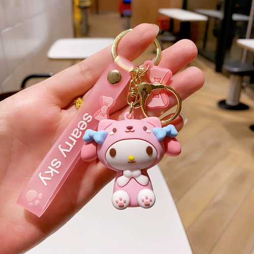 2 Soportes Para Tarjetas Sanrio Con Cordón Y Llavero Colgant