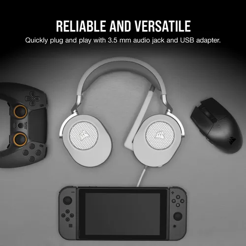 Auriculares Para Juegos Corsair Hs65 Surround White Con Soni
