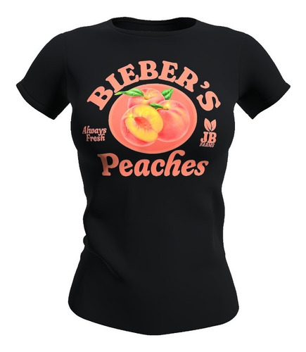 Polera Mujer Peaches Justin Bieber, 100% Algodón