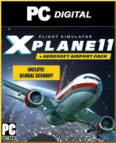 X Plane 11 Xplane Pc Español + Mapa Mundial / Digital