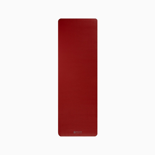 Mat De Yoga & Fitness 10mm / Con Correa / Colchoneta / Gaiam Color Red