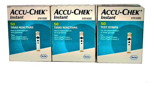 150 Tirillas Accuchek Instat S 3 Cajas X 50