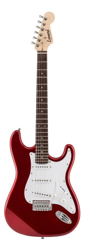 Guitarra eléctrica Leonard LE362 stratocaster de aliso metallic red con diapasón de palo de rosa