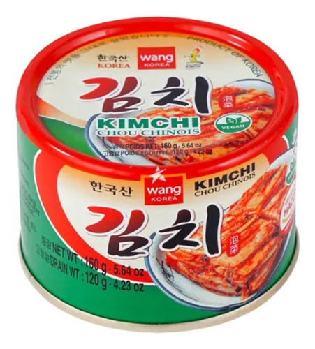 Conserva De Acelga Apimentado Em Lata Kimchi Wang 160g