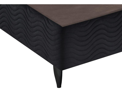 Base Sommier Camurça Preto King (186x198x30) - Ortobom