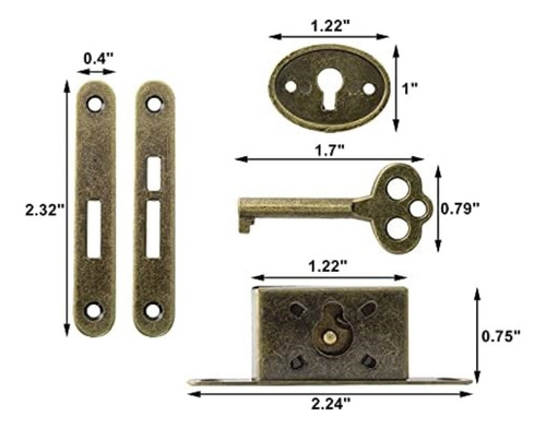 Jiozermi Paquete De 2 Mini Cerraduras Con Llave Maestra, Cer