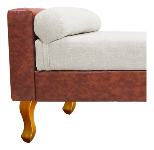Recamier Félix King Size 195cm Corano Nozes E Linho Bege-adj