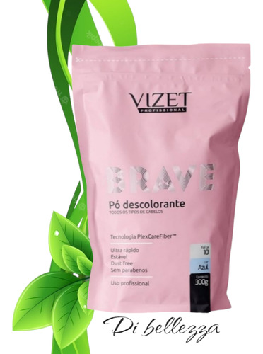 Polvo Decolorante Azul Brave Vizet 300g Con Plex. Aclara 10