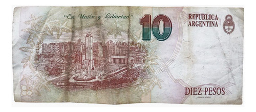 Billete Antigüedad 10 Pesos Argentinos (Usado)