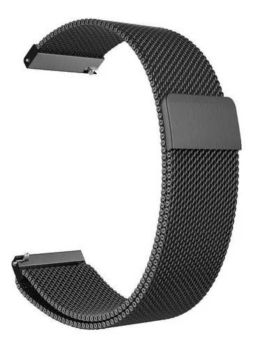 Pulseira Magnética Imã Metal Aço Milanese Milanesa 22mm Loop Cor Preto