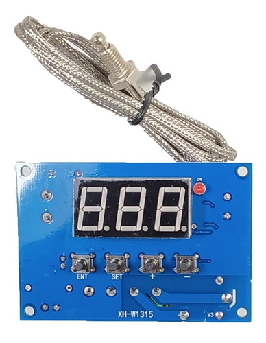 Imagen 1 de 4 de Controlador Temperatura Termostato W1315 12v Termocupla K