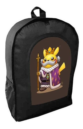 Mochila Negra Pikachu Adulto / Escolar K10