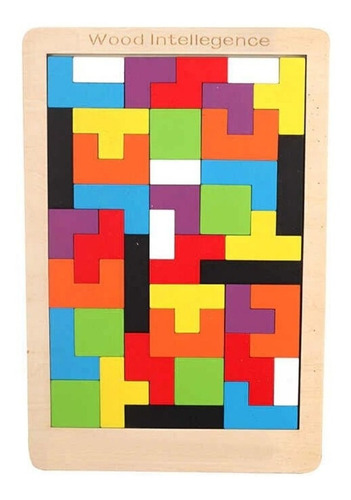 Tetris 100 % Madera Armar Juego Didáctico Aprendizaje Madera
