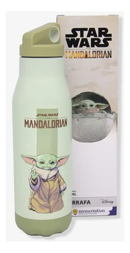 Garrafa Space Baby Yoda Mandalorian Licenciado